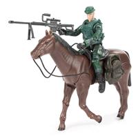 World Peacekeepers 1:18 Militär figur m. häst