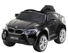 BMW X6 M elbil till barn 12v Svart m/2.4G Remote + Gummihjul