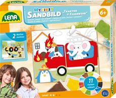 LENA Sandkonst set till barn - fordon