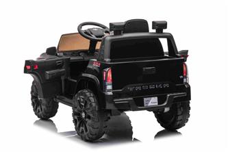 Toyota Tacoma El-Bil till Barn 12V  m/Lädersäte +2.4G Fjärrkontroll, Svart-4