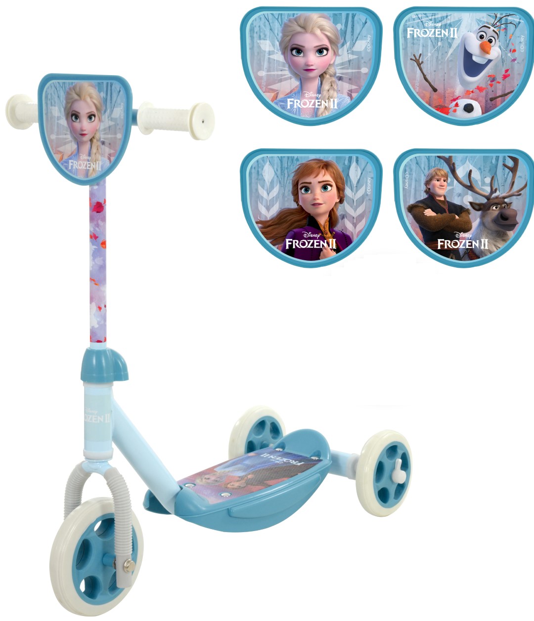 Disney Frozen 4-i-1 Deluxe trehjulig sparkcykel