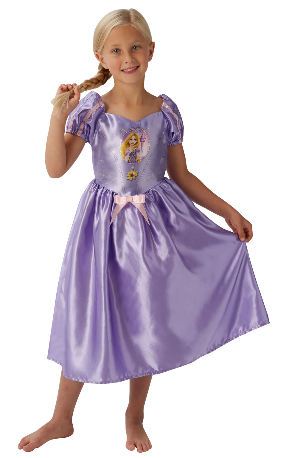 Disney Prinsessan Rapunzel Klänning till barn (Stl. 128)