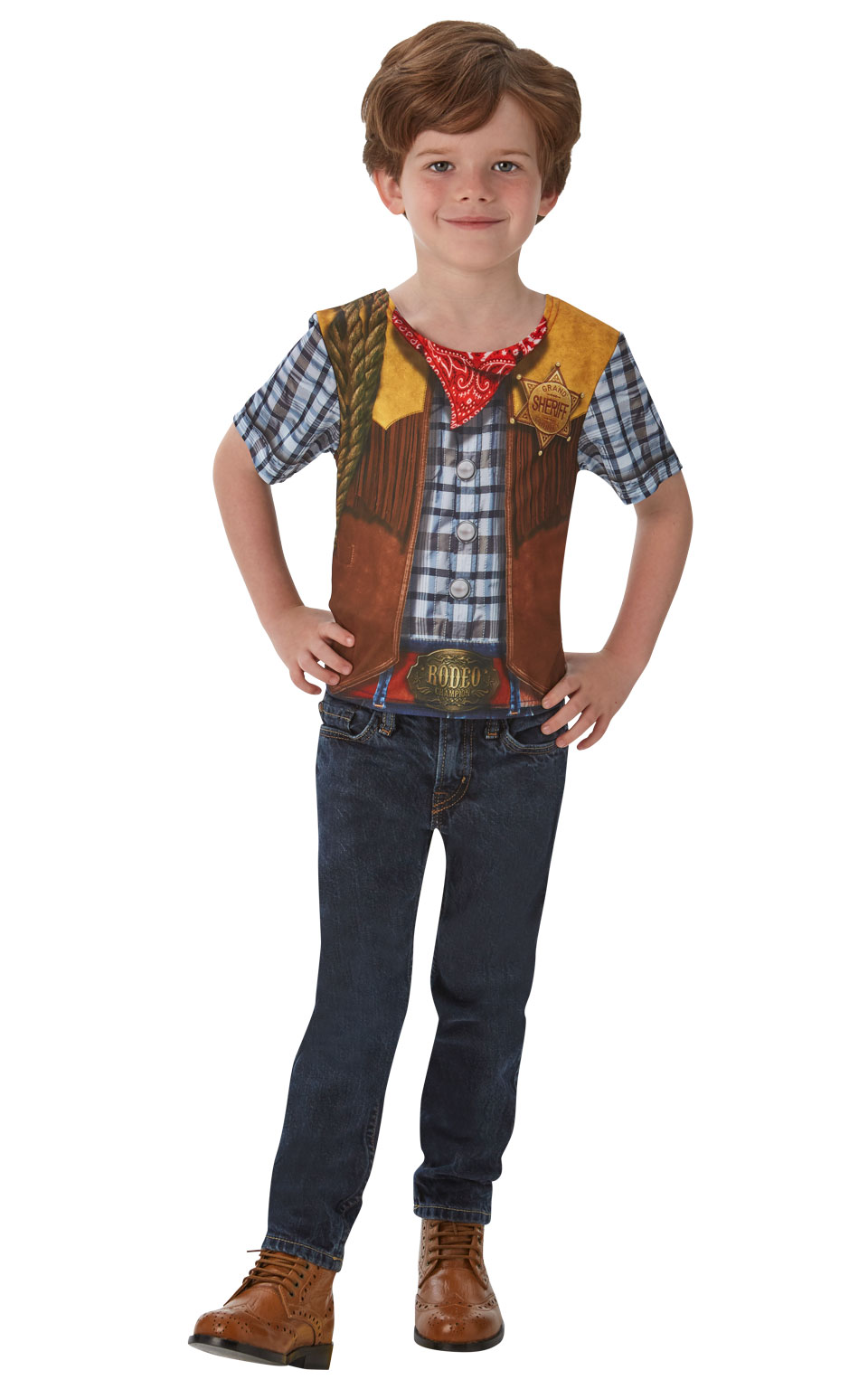 Cowboy T Shirt Utkladningsklader Till Barn Stl. 104/s