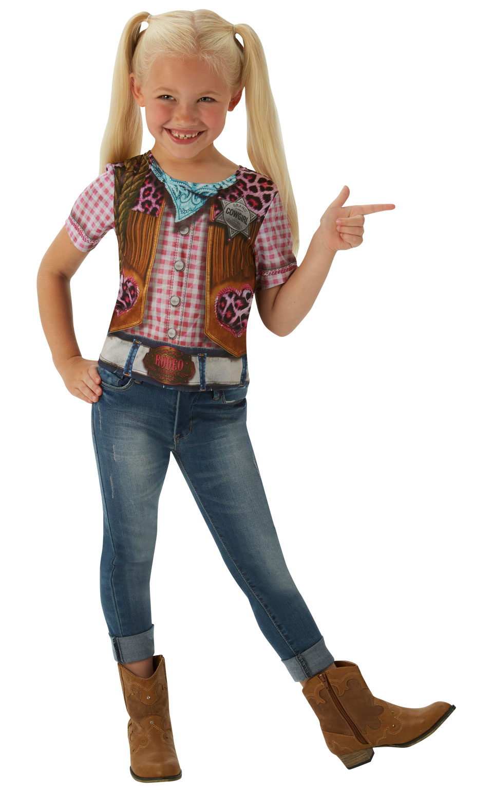 Cowgirl T Shirt Utkladningsklader Till Barn Stl.104/s