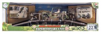 World Peacekeepers 1:18 Ekspedition inkl. Fordon + 3 actionfigurer-2