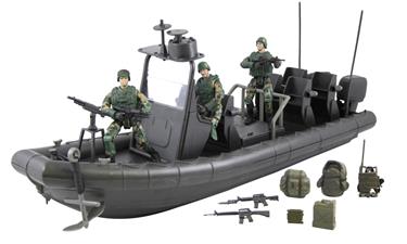 1:18 Marinbåt m. 3 figurer