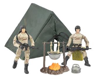 World Peacekeepers 1:18 Militär Camp m. 2 figurer