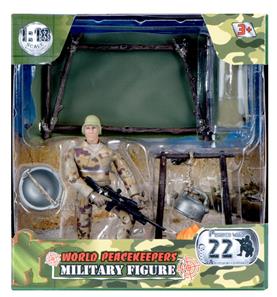 World Peacekeepers 1:18 Militär figur + camp-2