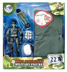 World Peacekeepers 1:18 Militär figur m. fallskärm-2