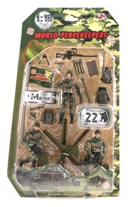 World Peacekeepers 1:18 Militär Marin m. 3 figurer-2