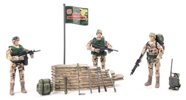 World Peacekeepers 1:18 Militär Öken  m. 3 figurer