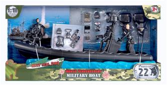 World Peacekeepers 1:18 Navy Seal båt m. 3 figurer-2