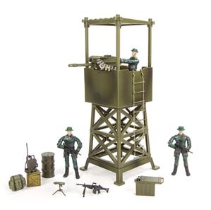 World Peacekeepers 1:18 Utkikstorn m. 3 figurer