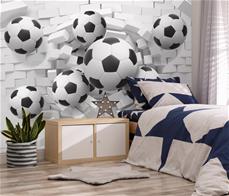 3D Fodbold tapet 243 x 203 cm