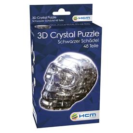 3D Kristallpussel - Svart dödskalle-4