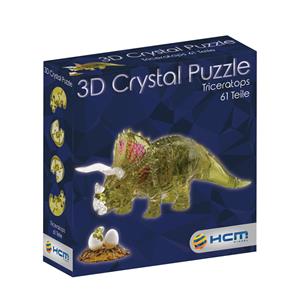 3D Kristallpussel - Triceratops dinosaurie-3