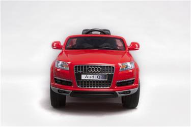 Audi Q7 Röd Elbil till Barn 12V m/2.4G fjärrkontroll, Gummihjul-2