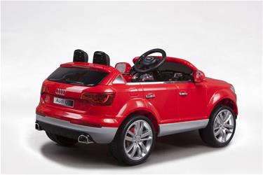 Audi Q7 Röd Elbil till Barn 12V m/2.4G fjärrkontroll, Gummihjul-9