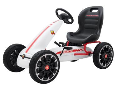 Abarth Pedal Gokart till barn, 3-8 år, vit