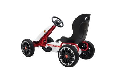 Abarth Pedal Gokart till barn, 3-8 år, vit-12