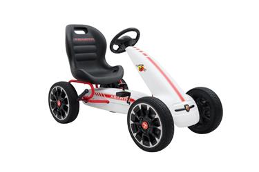 Abarth Pedal Gokart till barn, 3-8 år, vit-5