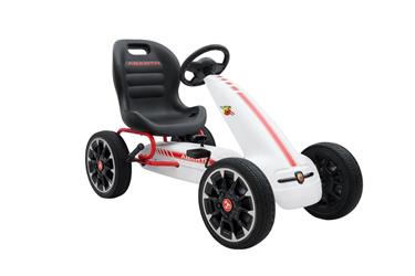 Abarth Pedal Gokart till barn, 3-8 år, vit-6