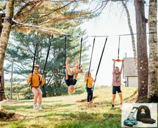 Adventure Sports Slackline kit med gungor, twister och monkey bar