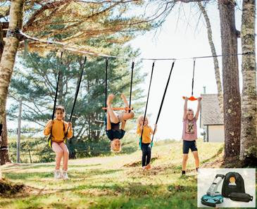 Adventure Sports Slackline kit med gungor, twister och monkey bar