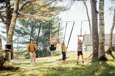 Adventure Sports Slackline kit med gungor, twister och monkey bar-3
