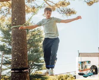 Adventure Sports Slackline startpaket 15M inkl. guideline