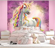 Unicorn Ädelsten Enhörning tapet 243 x 305 cm