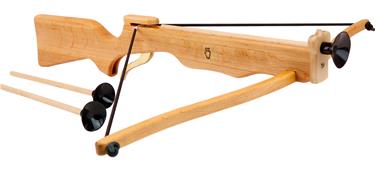 Armborst i oljat altträ med 3 pilar 57 cm