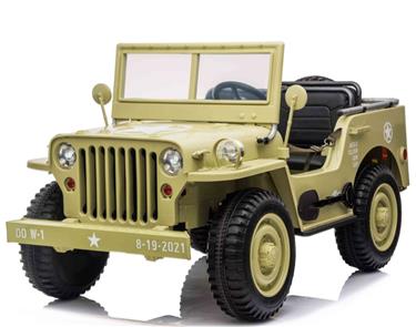 Army Classic Adventure XXL med 3 säten + 4x24V motor + gummihjul, ljusgrön