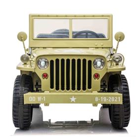 Army Classic Adventure XXL med 3 säten + 4x24V motor + gummihjul, ljusgrön-2