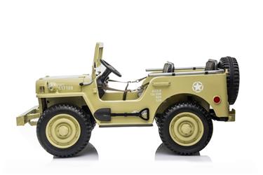Army Classic Adventure XXL med 3 säten + 4x24V motor + gummihjul, ljusgrön-3