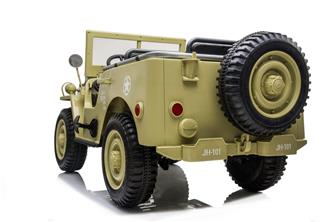 Army Classic Adventure XXL med 3 säten + 4x24V motor + gummihjul, ljusgrön-7