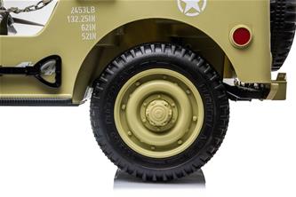 Army Classic Adventure XXL med 3 säten + 4x24V motor + gummihjul, ljusgrön-9