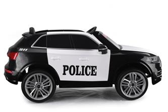 Audi Q5 Polisbil elbil till Barn 12V m. 2.4G+lädersäte, Gummihjul-3