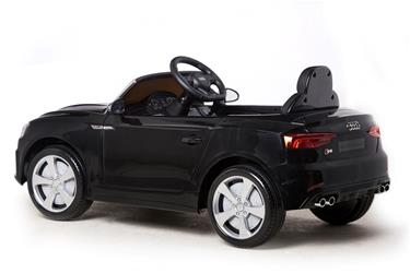 Audi S5 Cabriolet Sort Elbil til Børn 12V m/2.4G fjernbetjening, Gummihjul-9