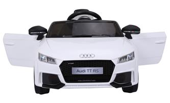 Audi TT RS EL-Bil till barn 12V m/2.4G Fjärrkontroll,  vit-2