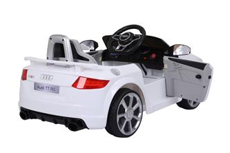 Audi TT RS EL-Bil till barn 12V m/2.4G Fjärrkontroll,  vit-8
