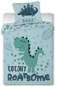 Baby Dino Rawr Junior Påslakanset 100x135 cm - 100 procent bomull