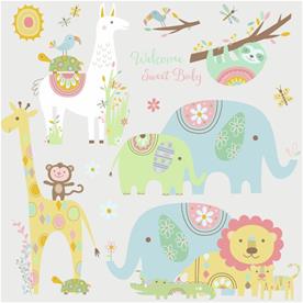 Baby djur wallstickers-2