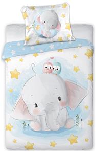 Baby elefant Junior Påslakanset 100x135 cm - 100 procent bomull