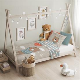 Baby Happy Bear Junior Påslakanset 100x135 cm-3