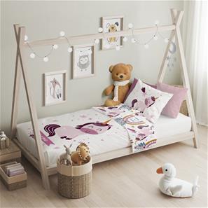 Baby Magisk Enhörning Junior Påslakanset 100x135 cm - 100 procent bomull-3