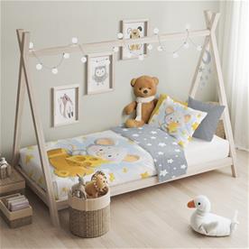 Baby Mus Junior Påslakanset 100x135 cm - 100 procent bomull-3
