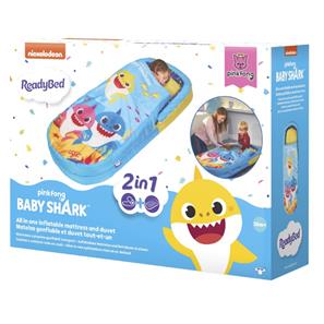 Baby Shark Min första Gästsäng / Readybed m. Sovsäck-5