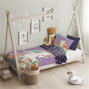 Baby Unicorn Pony Junior Påslakanset 100x135 cm - 100 procent bomull-3
