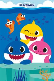 Babyshark Fleecefilt - 100 x 150 cm